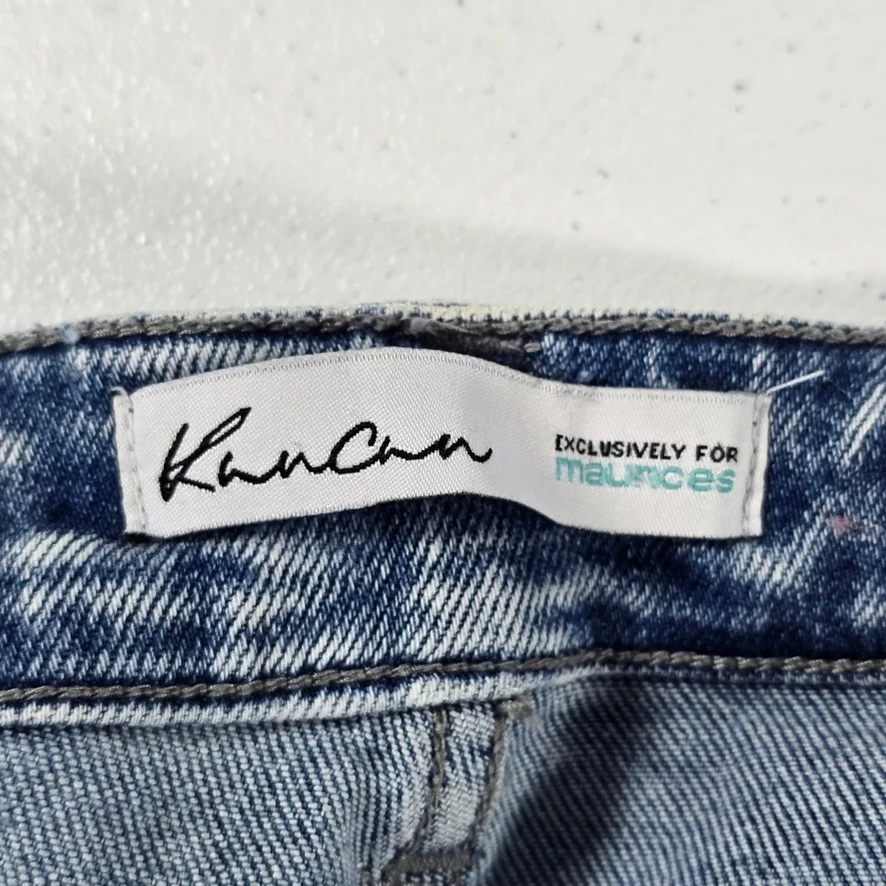 KanCan‎ Maurices Womens High Rise Straight Leg Jeans Blue Raw Hem 31 215338